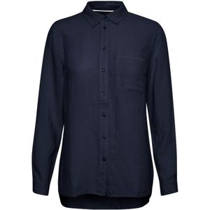 Part Two, Blouses & Shirts, Dames, Blauw, 3Xl, Ruimvallende overhemd met lange mouwen