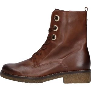 Gabor, Schoenen, Dames, Bruin, 42 1/2 EU, Leer, Bruine Veterboots Comfort Collectie