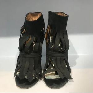 Maison Margiela Pre-owned, Pre-owned, Dames, Zwart, 37 EU, Suède, Pre-owned Suede boots