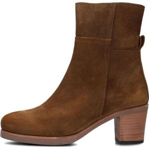 Shabbies, Schoenen, Dames, Bruin, 38 EU, Suède, Bruin Suède Enkellaars