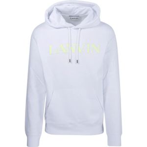 Lanvin, Eusebio Curb Lange Hoodie Wit, Heren, Maat:L