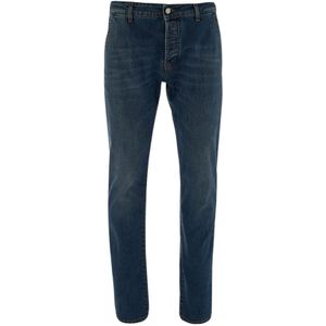 Liu Jo, Jeans, Heren, Blauw, W34, Denim, Slim-fit Denim Jeans