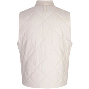 Hugo Boss, Jassen, Heren, Wit, L, Polyester, Witte Waterdichte Gewatteerde Gilet Jas