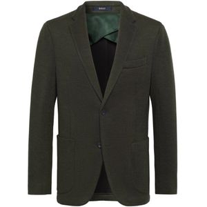 Boggi Milano, Wollen Jersey Blazer Stijl Bari Groen, Heren, Maat:4XL