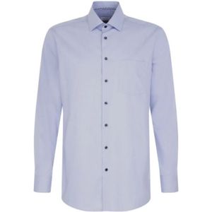 Seidensticker, Overhemden, Heren, Blauw, 4Xl, Katoen, Blauw Business Overhemd met Lange Mouwen