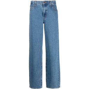 Levi's, Baggy Dad Straight-Leg Jeans Blauw, Dames, Maat:W30