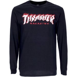 Thrasher, lange mouwen T-shirt Zwart, Heren, Maat:XL