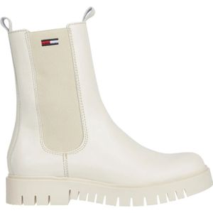 Tommy Jeans, long chelsea boot Wit, Dames, Maat:38 EU