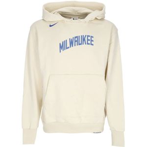 Nike, Sweatshirts & Hoodies, Heren, Beige, M, Katoen, City Edition Lichtgewicht Hoodie 2023/24