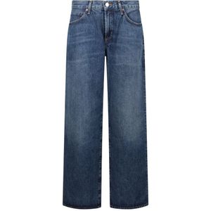 Agolde, Jeans, Dames, Blauw, W28, Katoen, High-rise straight-leg jeans