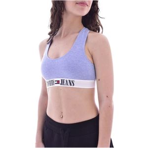 Tommy Jeans, Sport, Dames, Blauw, M, Katoen, Sport Bras