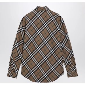 Burberry, Overhemden, Heren, Bruin, S, Lange mouwen overhemd