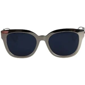 Dior Vintage, Pre-owned, Dames, Grijs, ONE Size, Pre-owned Metal sunglasses