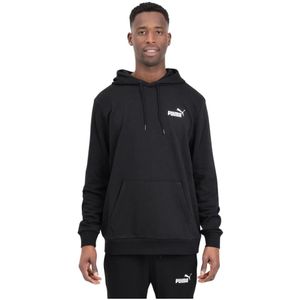 Puma, Sweatshirts & Hoodies, Heren, Zwart, M, Katoen, Zwarte Essentials Small Logo Hoodie