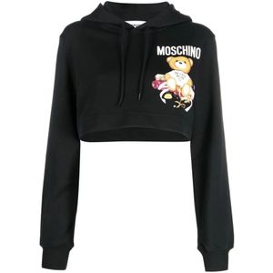 Moschino, Zwarte Sweatshirt Damesmode Zwart, Dames, Maat:M