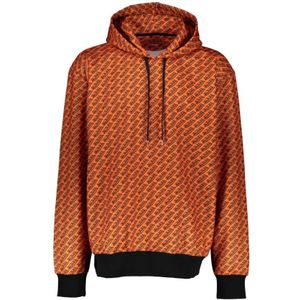 VON Dutch, Lasherri Sweatshirt - Comfortabel en stijlvol Oranje, Heren, Maat:2XL