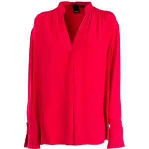 Pinko, Blouses & Shirts, Dames, Paars, S, Elegante Paarse Blouse met Lange Mouwen