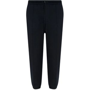 Emporio Armani, Broeken, Heren, Blauw, L, Katoen, Navy Katoenen Jogger Broek