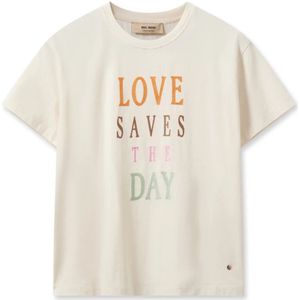 MOS Mosh, Tops, Dames, Wit, S, Katoen, Love Saves the Day Tee