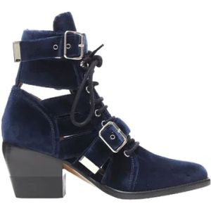 Chloé Pre-owned, Pre-owned, Dames, Blauw, 37 EU, Nylon, Pre-owned Nylon boots