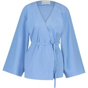 Jane Lushka, Blouses & Shirts, Dames, Blauw, S, Alvera Kimono Blazer | Lichtblauw