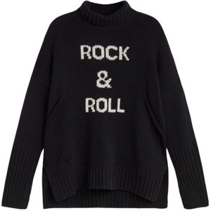 Zadig & Voltaire, Truien, Dames, Zwart, S, Rock & Roll Zwarte Coltrui