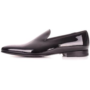 Tagliatore, Zwarte lakleren loafers Zwart, Heren, Maat:43 EU