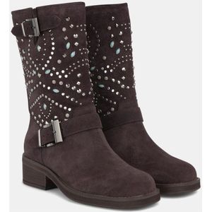 Alma EN Pena, Schoenen, Dames, Bruin, 39 EU, Leer, Kralenlaarsje