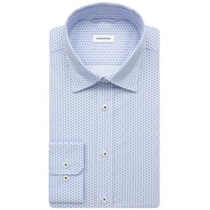 Seidensticker, Overhemden, Heren, Blauw, 4Xl, Katoen, Lichtblauw Business Overhemd met Print