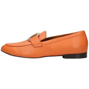 Toral, Schoenen, Dames, Oranje, 37 EU, Leer, Oranje Loafer met Twist