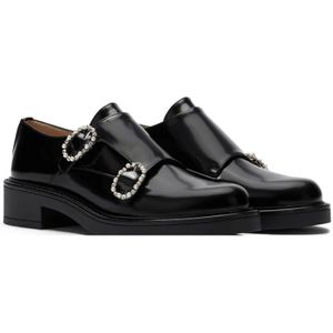 Stuart Weitzman, Schoenen, Dames, Zwart, 35 EU, Leighton Monk Strap