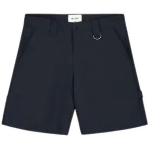 Olaf Hussein, Korte broeken, Heren, Blauw, S, Carpenter Shorts voor Moderne Man