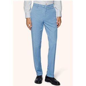 Kiton, Broeken, Heren, Blauw, W34, Katoen, Lyocell Blend Klassieke Broek