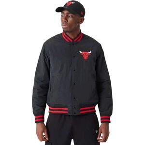 New Era, Jassen, Heren, Zwart, S, Nylon, Chicago Bulls Bomberjack Rood Zwart