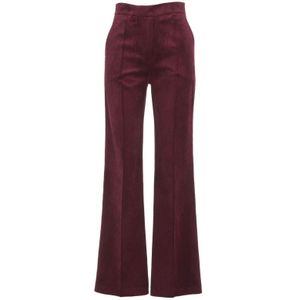 8Pm, Broeken, Dames, Rood, M, Rode Flared Corduroy Broek