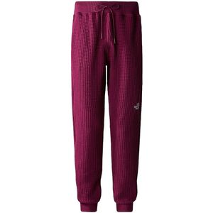 The North Face, Ademende Bordeaux Broek met Elastische Tailleband Rood, Dames, Maat:XS