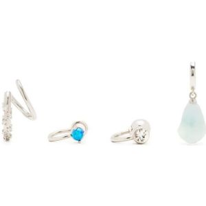 Panconesi, Blauwe Acqua Piercing Set - Prachtige sieraden voor vrouwen Blauw, Dames, Maat:ONE Size