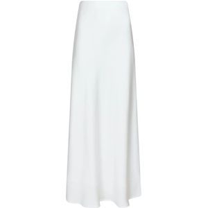 Neo Noir, Rokken, Dames, Wit, XL, Satijn, Elegant Sateen Bias Cut Skirt