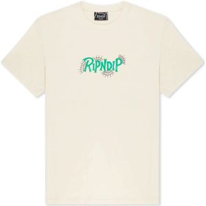 Ripndip, Tops, Heren, Beige, XL, Coole Kat Grafische T-shirt