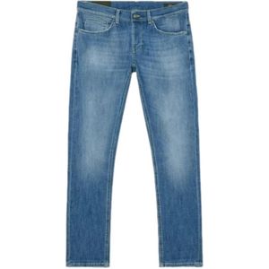 Dondup, Jeans, Heren, Blauw, W40, Denim, Slim-Fit Denim Jeans Ss 23