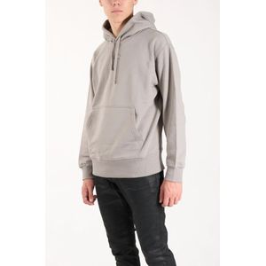 Diesel, Sweatshirts & Hoodies, Heren, Beige, M, Katoen, Hoodie met Voorzak en Logo