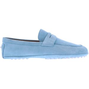 Paris Punk, Schoenen, Dames, Blauw, 39 EU, Blauwe Loafer Schoenen voor Dames