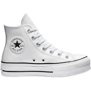 Converse, Platform Leren Sneakers Wit, Dames, Maat:36 1/2 EU