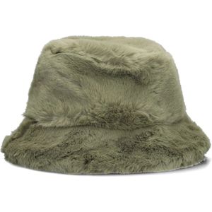 Stand Studio, Accessoires, Dames, Groen, S, Nepbont, Fluffy Groene Bucket Hat