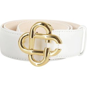 Casablanca, Accessoires, Dames, Wit, 80 CM, Logo Gesp Riem