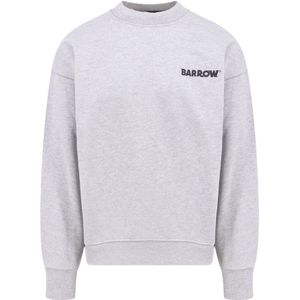 Barrow, Sweatshirts & Hoodies, Heren, Grijs, L, Katoen, Iconische Print Unisex Sweatshirt