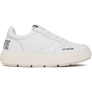 Love Moschino, Stoere Sneakers - Array - Groot Wit, Dames, Maat:40 EU