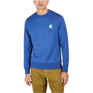 Jagvi. Rive Gauche, Sweatshirts & Hoodies, Heren, Blauw, L, Katoen, Blauwe Earth Biologisch Katoenen Sweatshirt