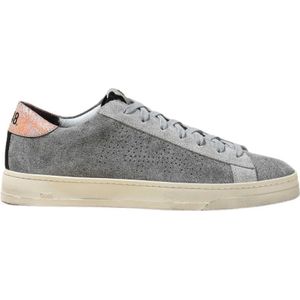 P448, Versleten grijze sneakers met oranje hiel Grijs, Heren, Maat:41 EU