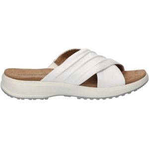 Caprice, Schoenen, Dames, Wit, 36 EU, white casual open slippers